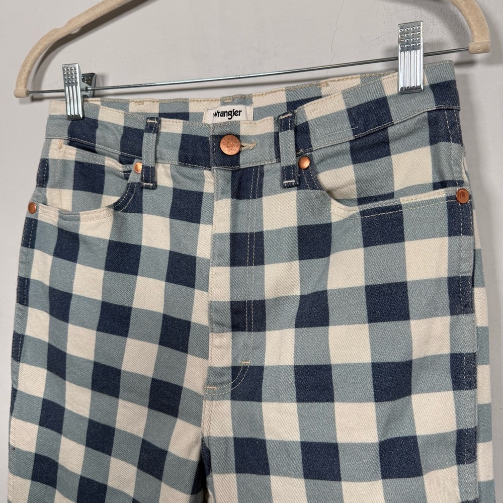 Wrangler Wrock 672 Gingham Cropped Jeans, Size 29, Great Condition! - Picture 5 of 15